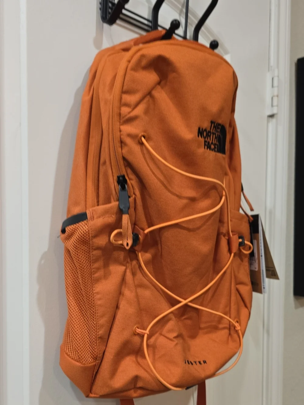 The North Face Jester Backpack- Iron Bronze Dark Heather/Papaya